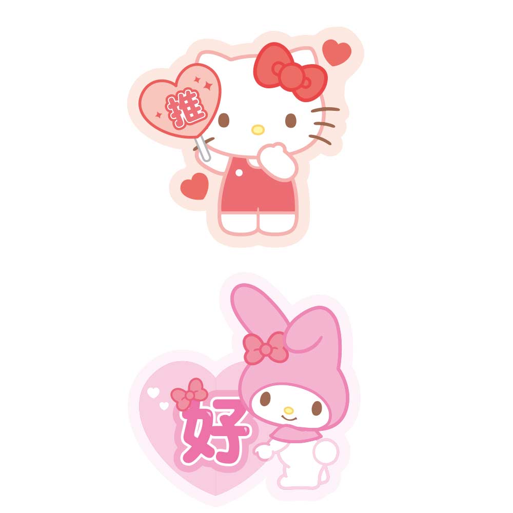 (PO) Sanrio Characters Sukipi ni Todoke Sticker Pink & Red Image_2