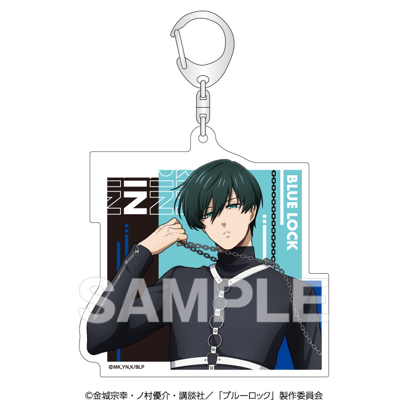 (PO) Blue Lock Acrylic Key Chain Itoshi Rin Harness Style Image_1