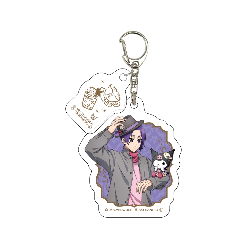 (PO) Acrylic Key Chain with Parts Blue Lock x Sanrio Characters 06 Mikage Reo x Kuromi (Original Illustration) Image_1