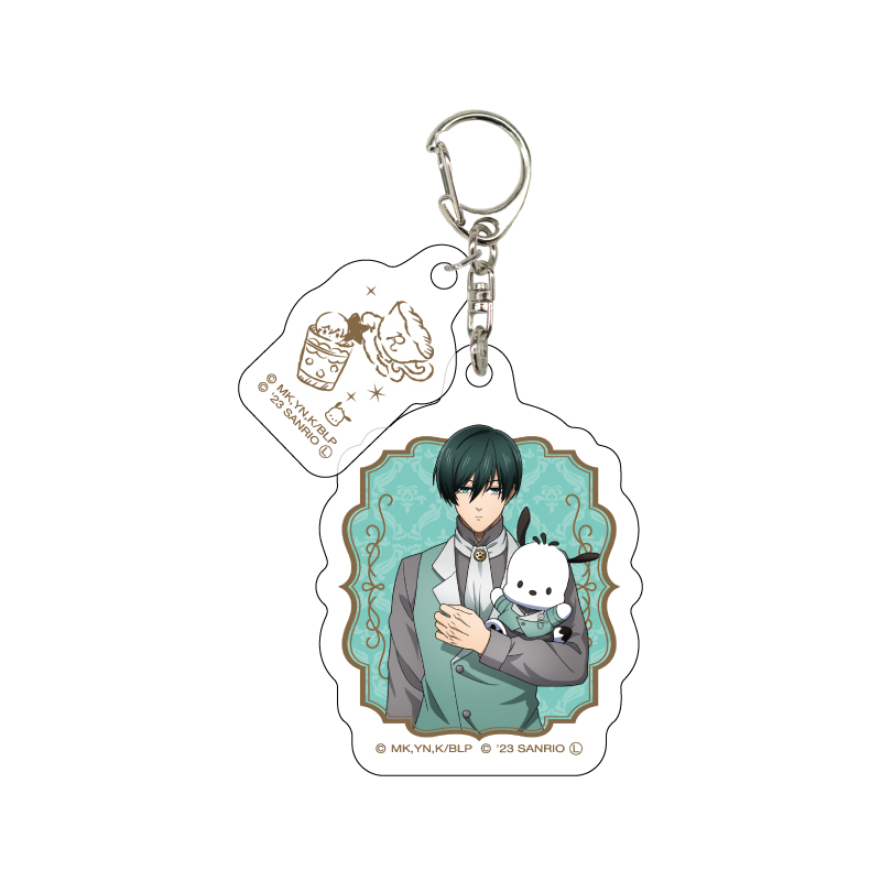 (PO) Acrylic Key Chain with Parts Blue Lock x Sanrio Characters 07 Itoshi Rin x Pochacco (Original Illustration) Image_1