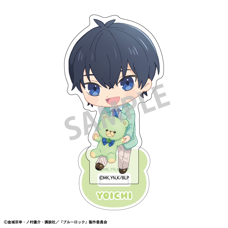 (PO) Blue Lock Mini Acrylic Stand Isagi Yoichi Teddy Bear Original Illustration Image_1
