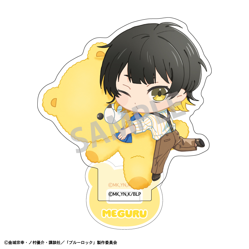 (PO) Blue Lock Mini Acrylic Stand Bachira Meguru Teddy Bear Original Illustration Image_1