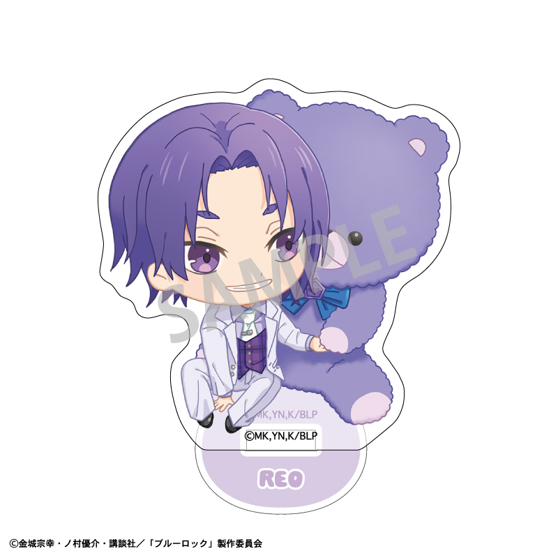 (PO) Blue Lock Mini Acrylic Stand Mikage Reo Teddy Bear Original Illustration Image_1