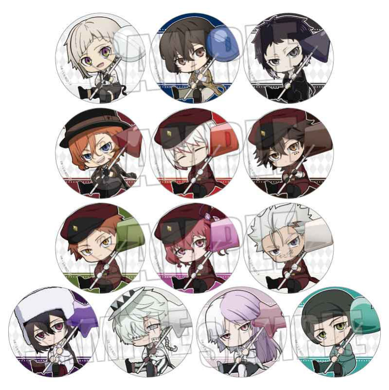(PO) Trading Can Badge Bungo Stray Dogs GyuGyutto Candy Ver. [BOX] Image_1