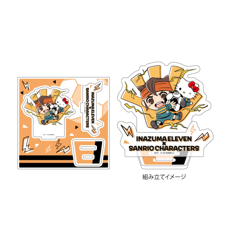 (PO) Acrylic Stand Plate Inazuma Eleven x Sanrio Characters 13 Endo Mamoru x Hello Kitty (Mini Character Illustration) Image_1