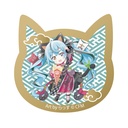 (PO) Hatsune Miku x Maneki-neko Cat Type Acrylic Magnet Art by Rassu Black Cat Standing & Left Hand Raised Crepe Image_1