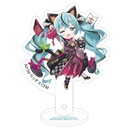(PO) Hatsune Miku x Maneki-neko Kill Two Birds with One Stone Props & Stand Art by Rassu Black Cat Standing & Right Hand Raised Image_1