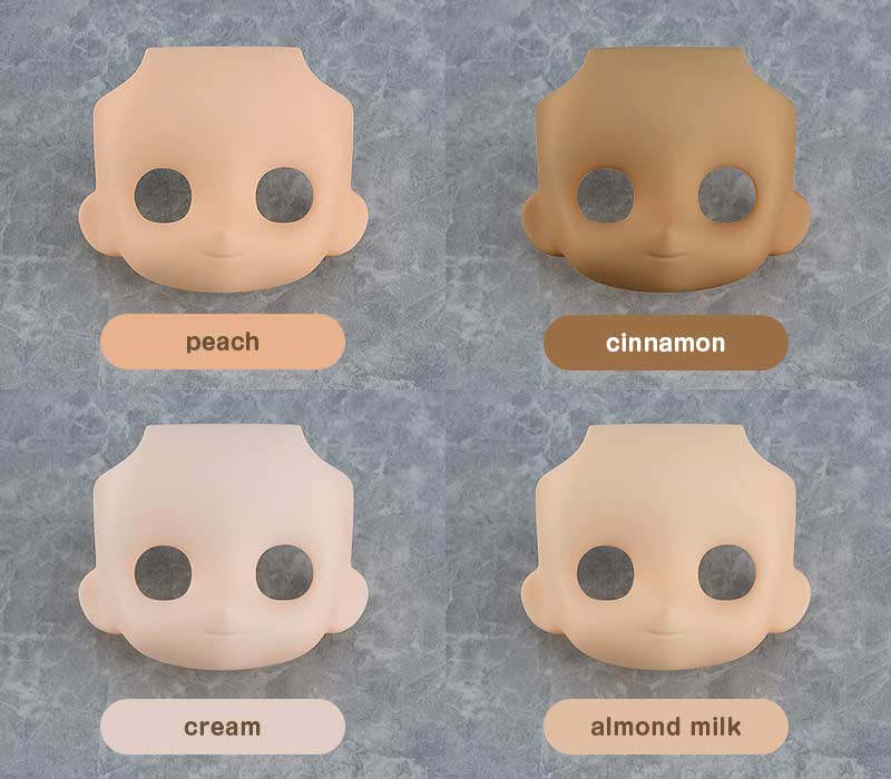 (PO) Nendoroid Doll Customizable Face Plate Narrowed Eyes: Without Makeup (Peach) Image_4