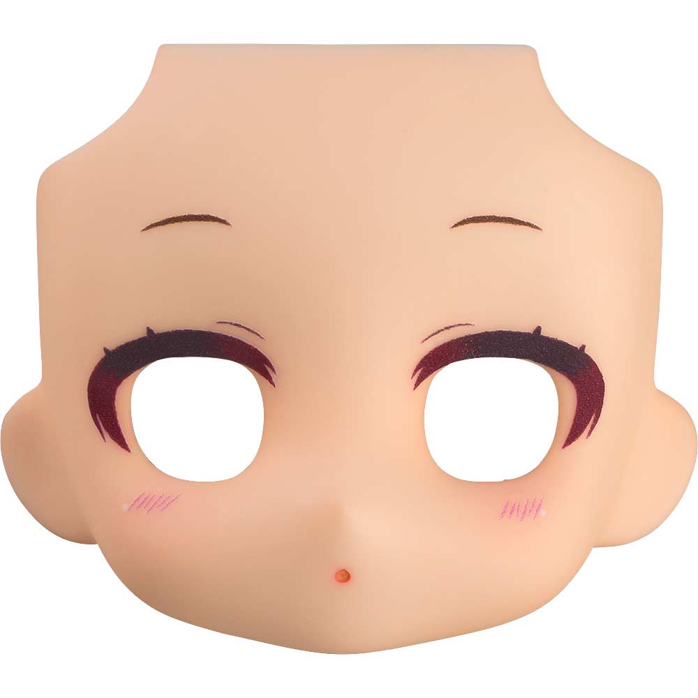 (PO) Nendoroid Doll Customizable Face Plate Narrowed Eyes: With Makeup (Peach) Image_1