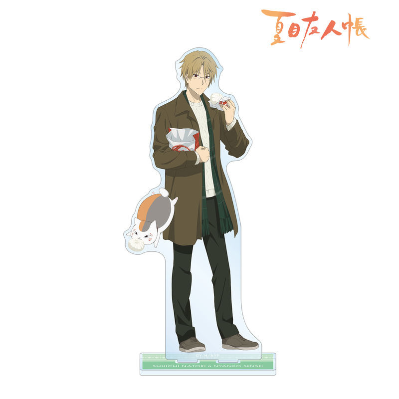 (PO) Natsume Yujincho Original Illustration Natori Shuichi & Nyanko-sensei Winter Outfit Ver. Big Acrylic Stand Image_2