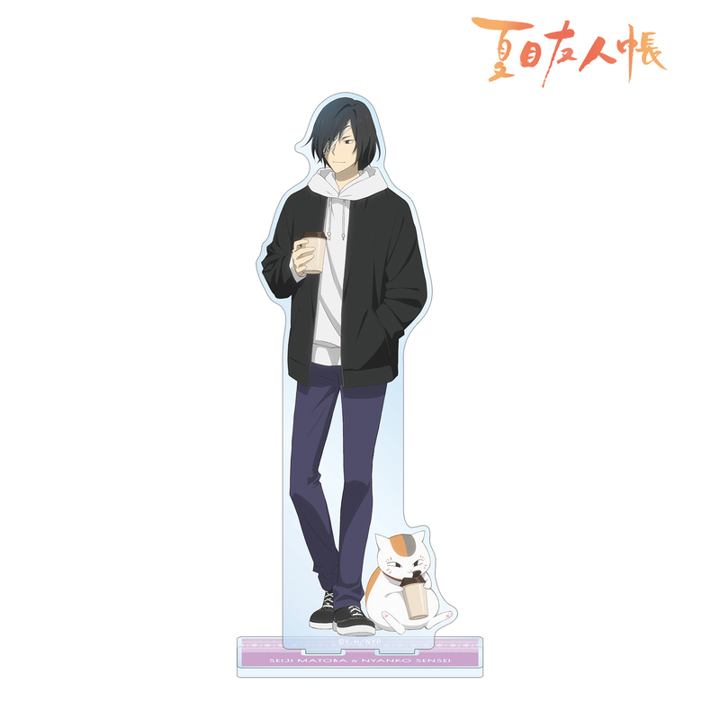 (PO) Natsume Yujincho Original Illustration Matoba Seiji & Nyanko-sensei Winter Outfit Ver. Big Acrylic Stand Image_2