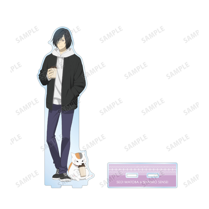 (PO) Natsume Yujincho Original Illustration Matoba Seiji & Nyanko-sensei Winter Outfit Ver. Big Acrylic Stand Image_3
