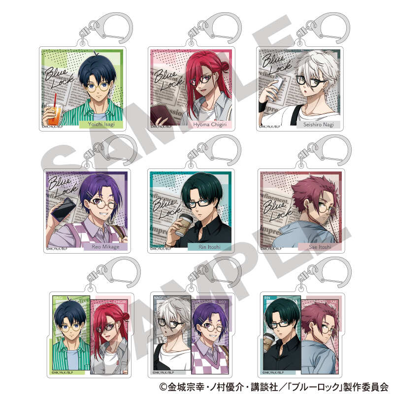 (PO) Blue Lock Trading Acrylic Key Chain Holiday Glasses [BOX] Image_1
