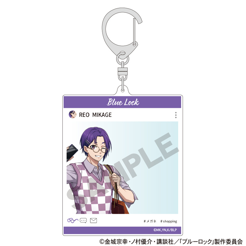 (PO) Blue Lock SNS Style Acrylic Key Chain Mikage Reo Holiday Glasses Image_1