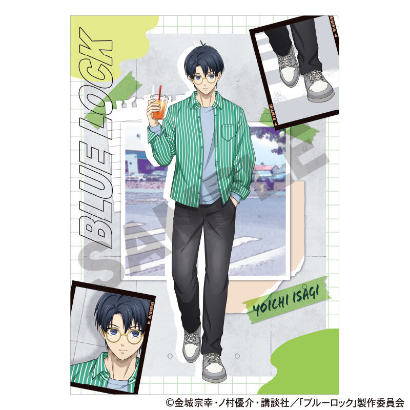 (PO) Blue Lock Single Clear File Isagi Yoichi Holiday Glasses Image_1