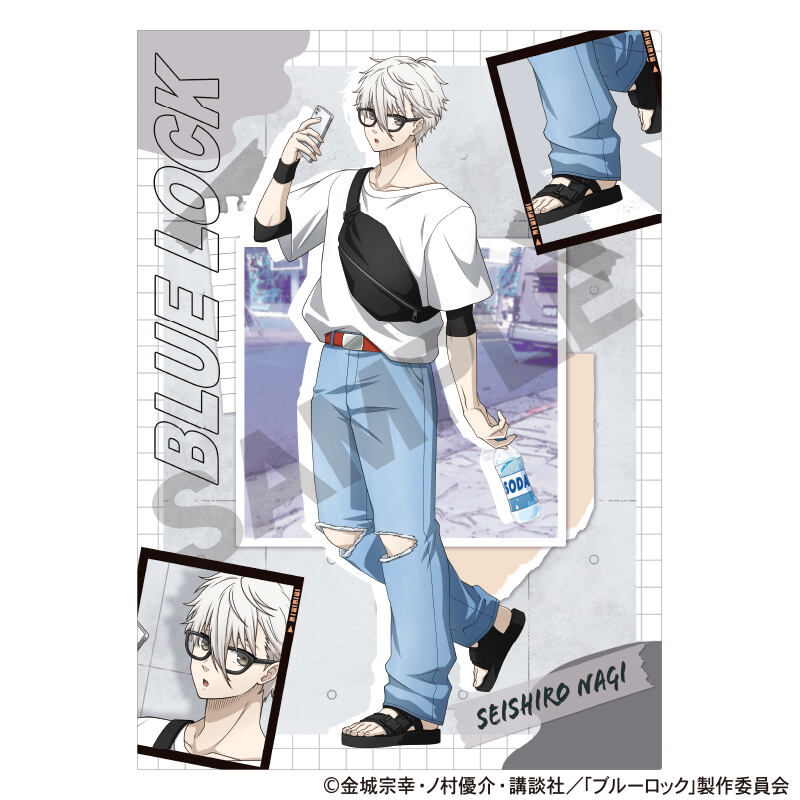 (PO) Blue Lock Single Clear File Nagi Seishiro Holiday Glasses Image_1
