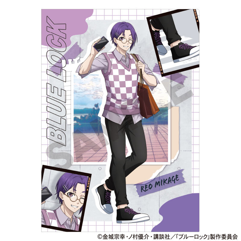 (PO) Blue Lock Single Clear File Mikage Reo Holiday Glasses Image_1