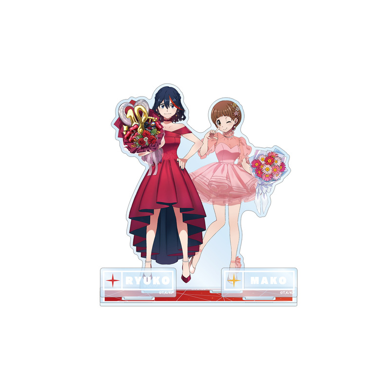 (PO) Kill la Kill Original Illustration Matoi Ryuko & Mankanshoku Mako 10th Anniversary Dress-up Ver. Big Acrylic Stand with Parts Image_1