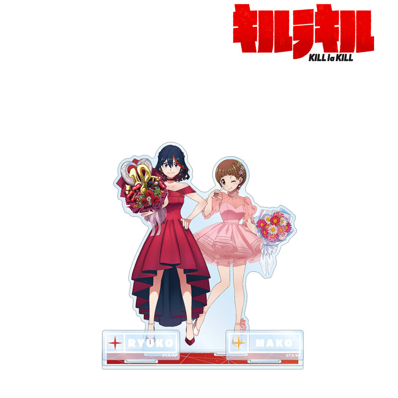 (PO) Kill la Kill Original Illustration Matoi Ryuko & Mankanshoku Mako 10th Anniversary Dress-up Ver. Big Acrylic Stand with Parts Image_2