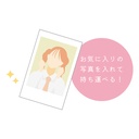 (PO) Peko-chan Photo Frame Key Chain Black x White Image_2