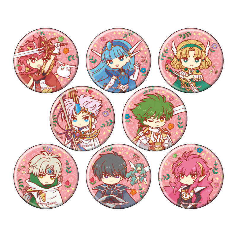 (PO) Can Badge Magic Knight Rayearth 01 Retro Art Illustration [BOX] Image_1