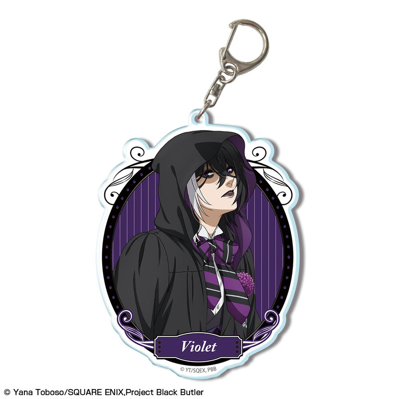 (PO) Black Butler Public School Arc Big Acrylic Key Chain Design 06 Gregory Violet Image_1