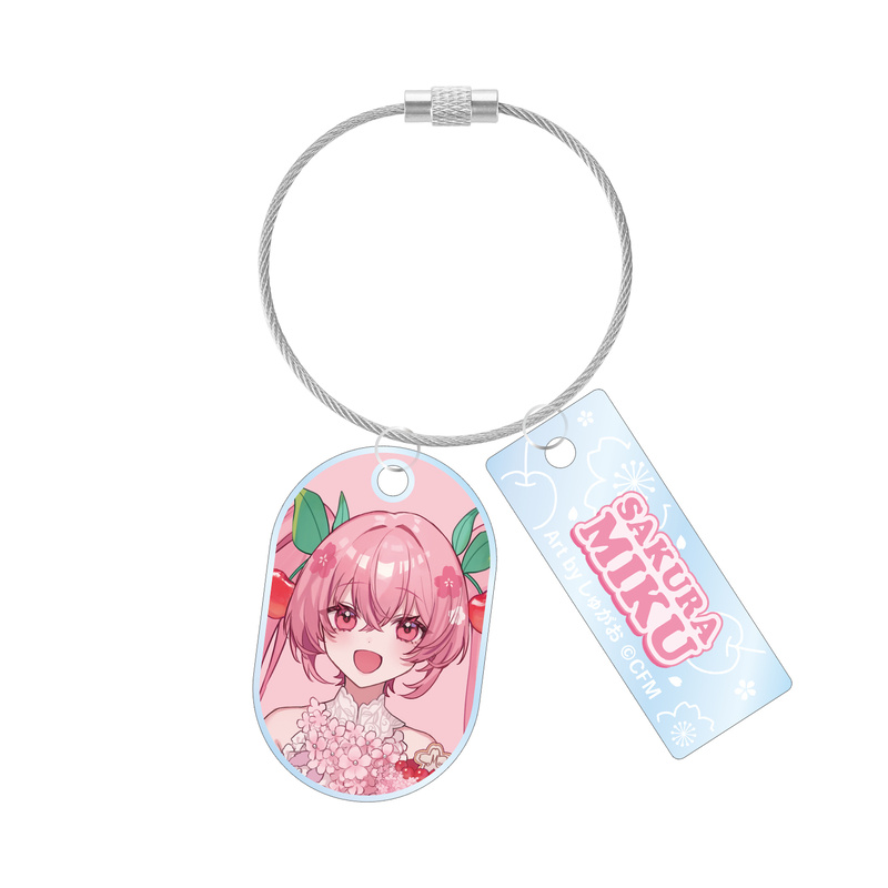 (PO) Sakura Miku Original Illustration Sakura Miku Cherry Blossom Party Ver. Art by Shugao Twin Wire Acrylic Key Chain Image_1