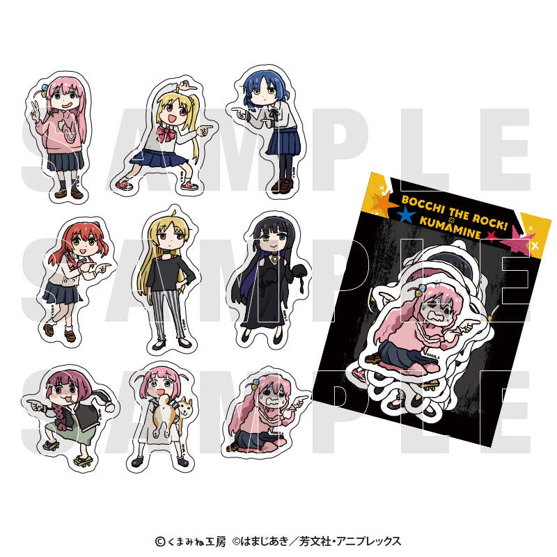 (PO) Bocchi the Rock! x kumamine Die-cut Sticker Set 9 Set Image_1