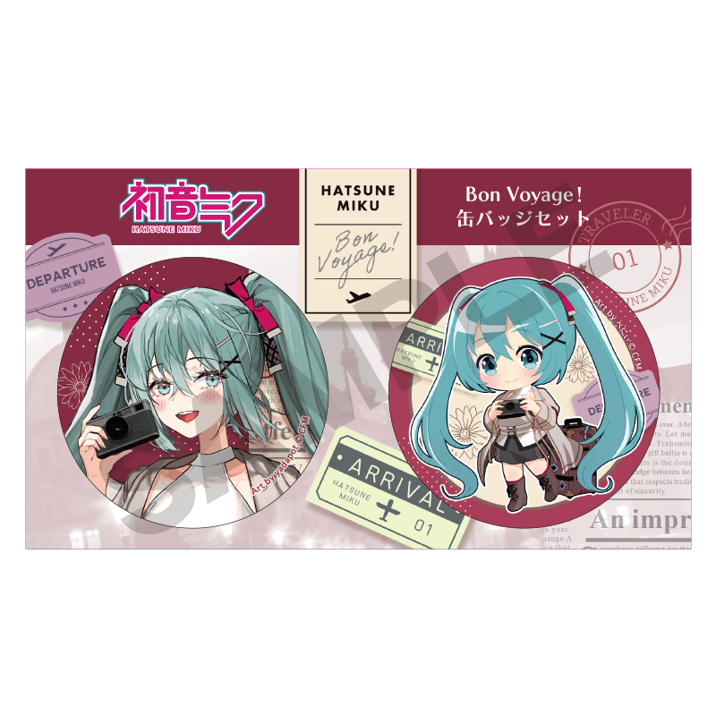 (PO) Hatsune Miku Can Badge 2 Set Red Image_1