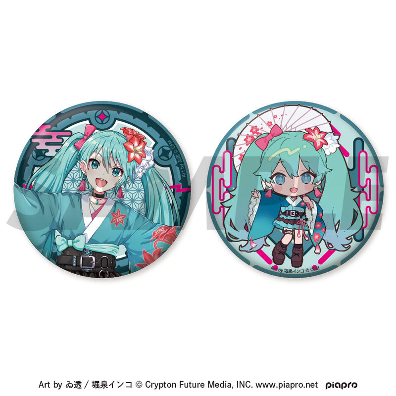 (PO) Piapro Characters -Japunk Style- Hologram Can Badge Set Hatsune Miku Image_1