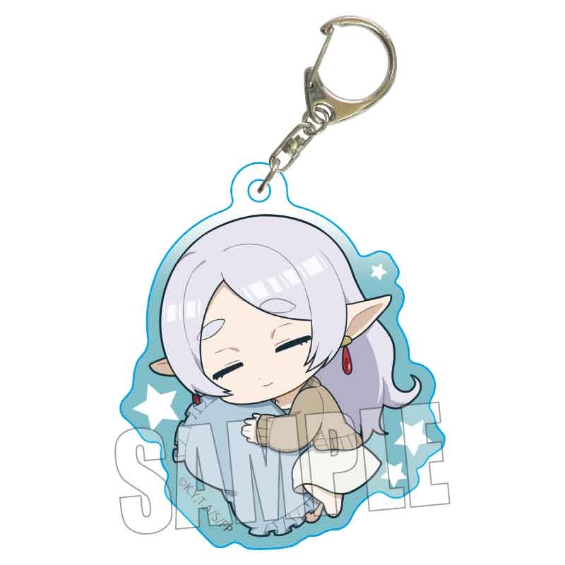 (PO) GyuGyutto Acrylic Key Chain Frieren: Beyond Journey's End Frieren (Pajamas) Oyasumi Ver. Image_1