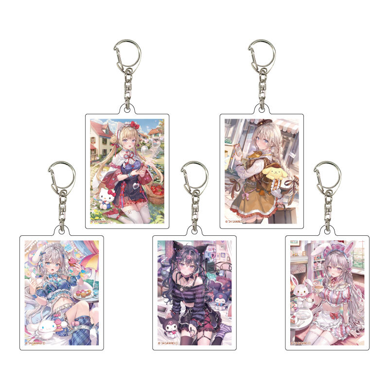 (PO) Acrylic Key Chain momoco x Sanrio Characters 01 Collaboration Illustration [BOX] Image_1