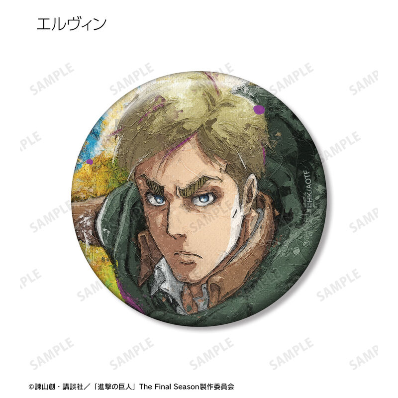 (PO) Attack on Titan Trading grunge CANVAS Can Badge [BOX] Image_6