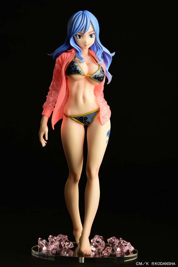 (PO) Fairy Tail - Juvia Lockser Gravure Style Black Bikini!! Wet See-through Shirt SP Image_2