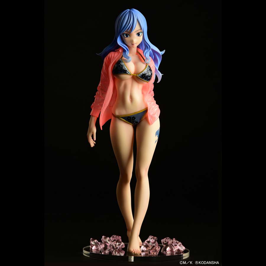 (PO) Fairy Tail - Juvia Lockser Gravure Style Black Bikini!! Wet See-through Shirt SP Image_3