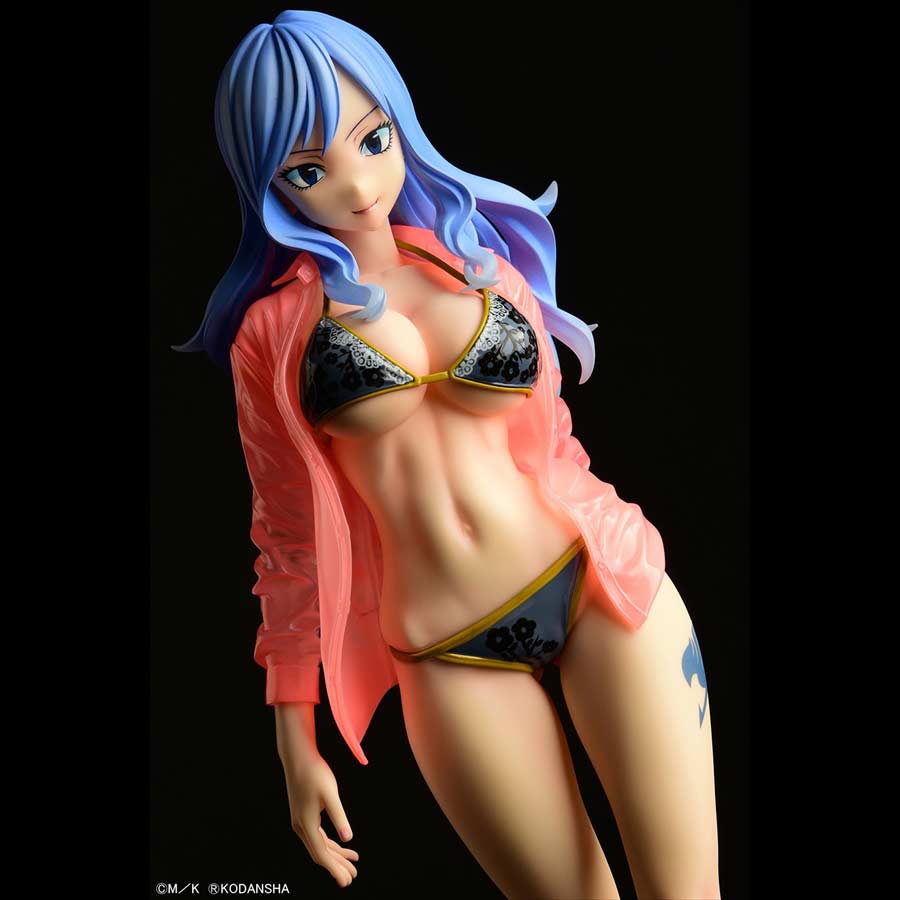 (PO) Fairy Tail - Juvia Lockser Gravure Style Black Bikini!! Wet See-through Shirt SP Image_19