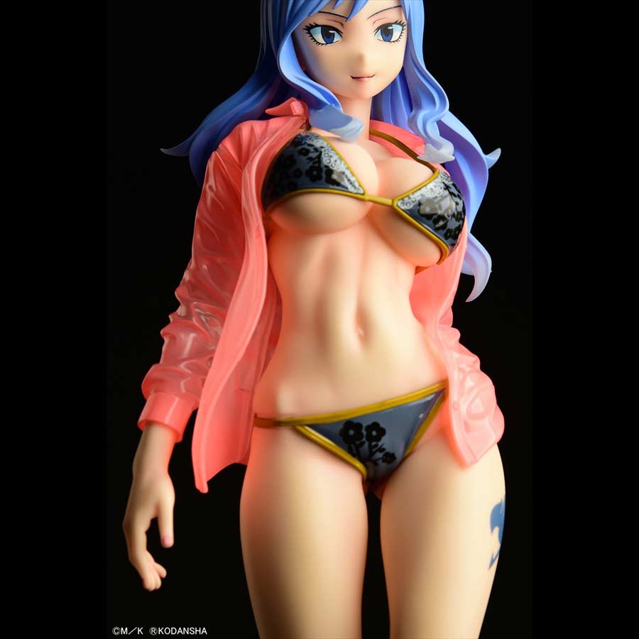 (PO) Fairy Tail - Juvia Lockser Gravure Style Black Bikini!! Wet See-through Shirt SP Image_21