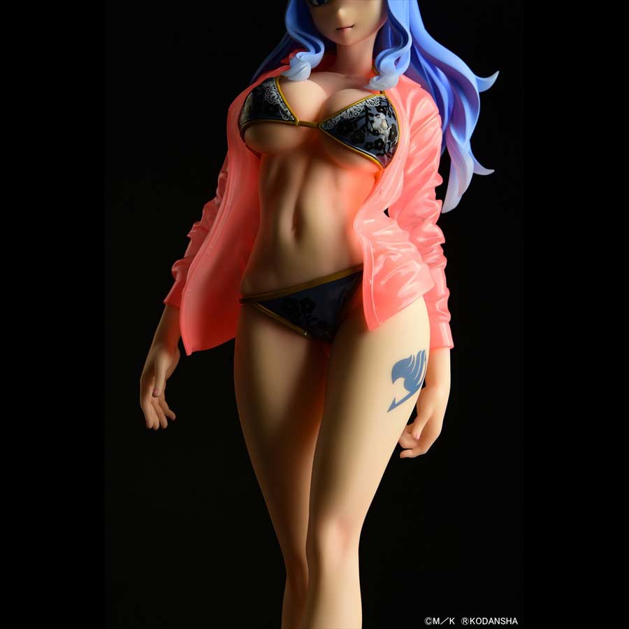 (PO) Fairy Tail - Juvia Lockser Gravure Style Black Bikini!! Wet See-through Shirt SP Image_28