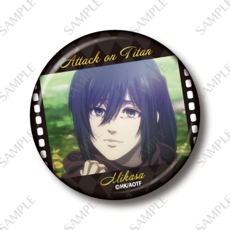 (PO) Attack on Titan Can Badge Mikasa Image_1