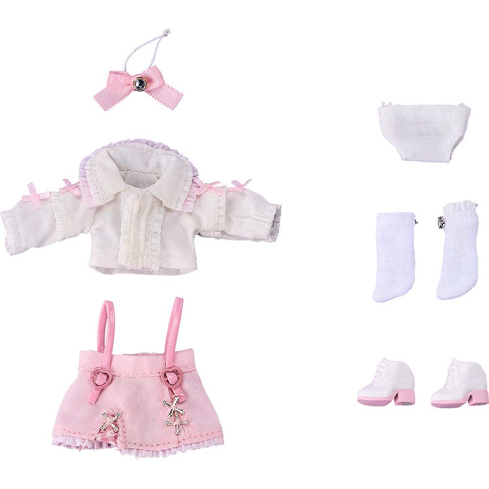 (PO) Nendoroid Doll Outfit Set Suspender Skirt Set (White & Pink) Image_1