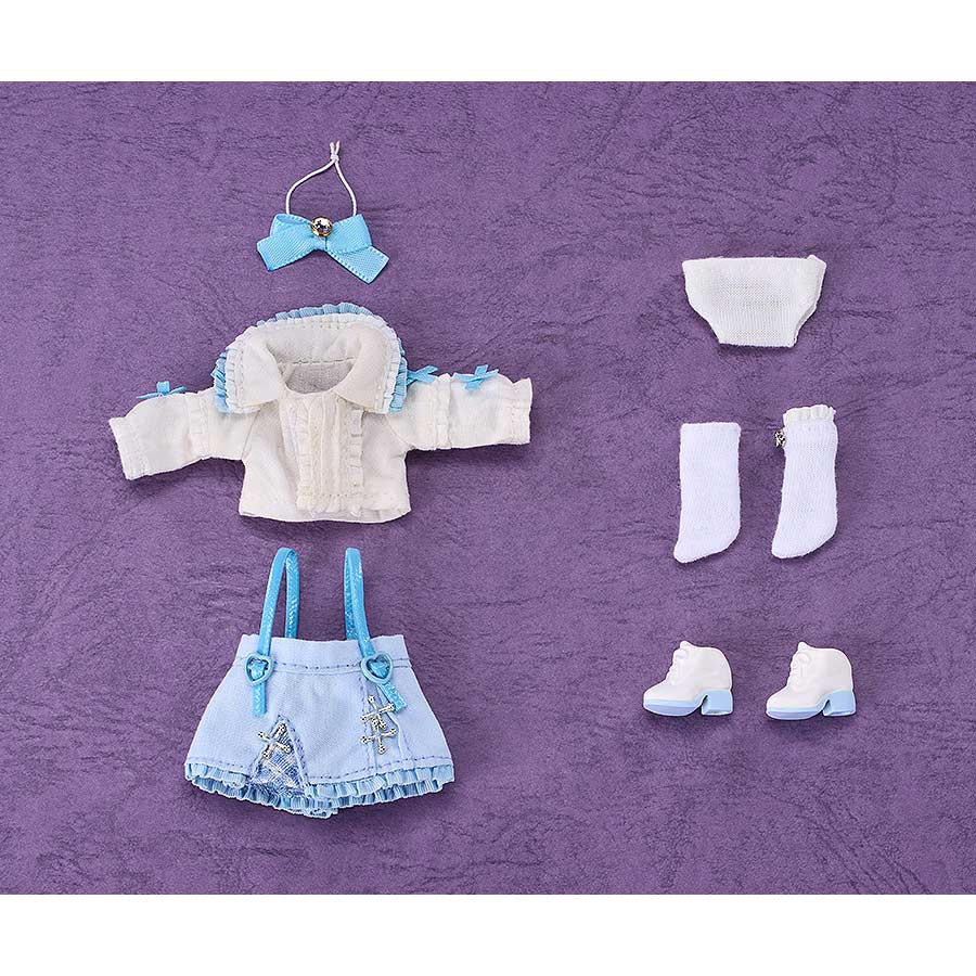 (PO) Nendoroid Doll Outfit Set Suspender Skirt Set (White & Blue) Image_3