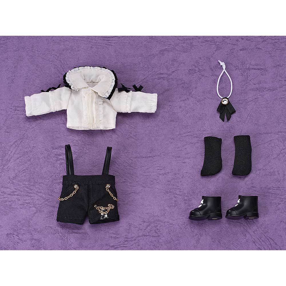 (PO) Nendoroid Doll Outfit Set Suspender Shorts Set (White & Black) Image_3