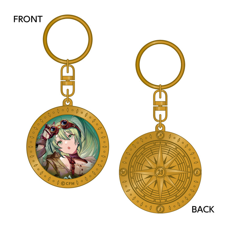 (PO) 39Culture 2024 WORLD Compass Metal Key Chain Hatsune Miku Image_1