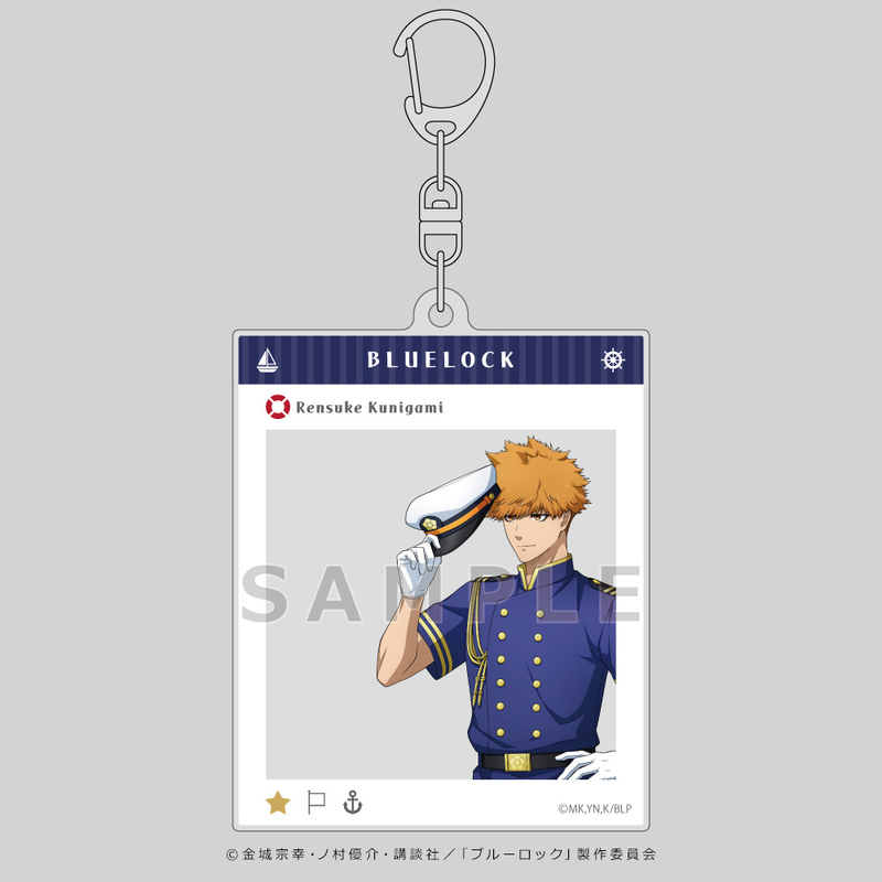 (PO) Blue Lock Original Illustration Aurora Acrylic Key Chain Kunigami Rensuke Marine Look Image_1