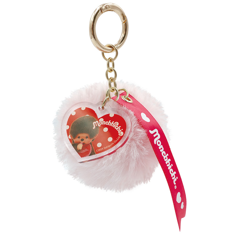 (PO) Monchhichi Fur Charm Pink 8203-076 Image_1