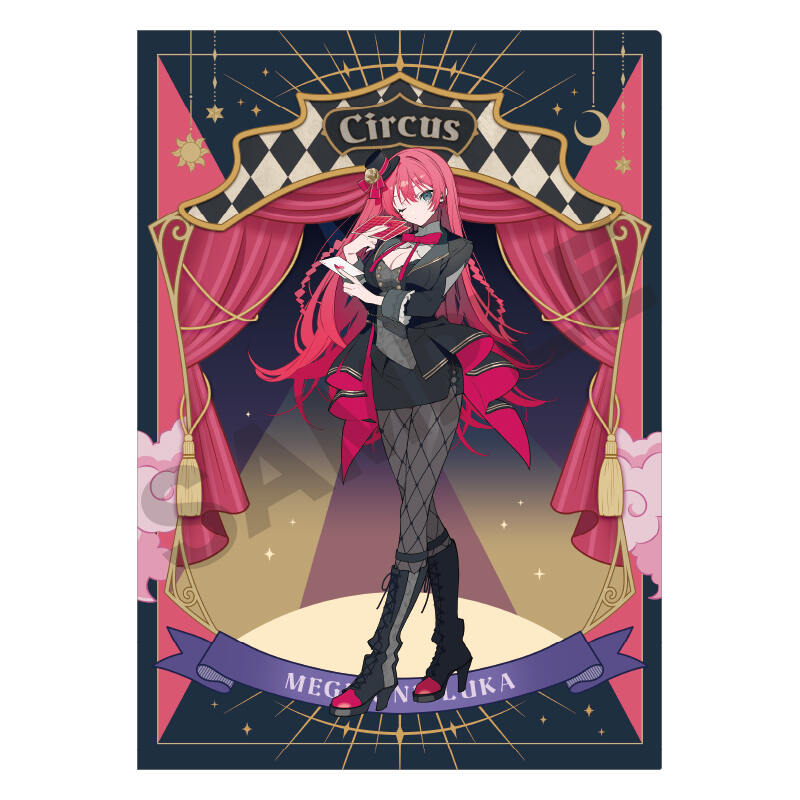 (PO) Hatsune Miku Single Clear File Megurine Luka Black Circus Image_1