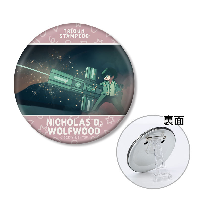 (PO) Trigun Stampede Nicholas D. Wolfwood Yuru Koma 3 Way Can Badge Ver. B Image_2