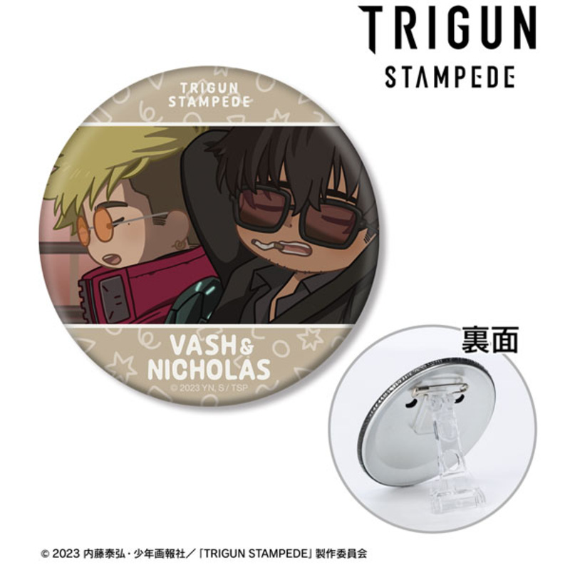 Trigun Stampede Vash & Nicholas Yuru Koma 3 Way Can Badge Ver. A Image_1
