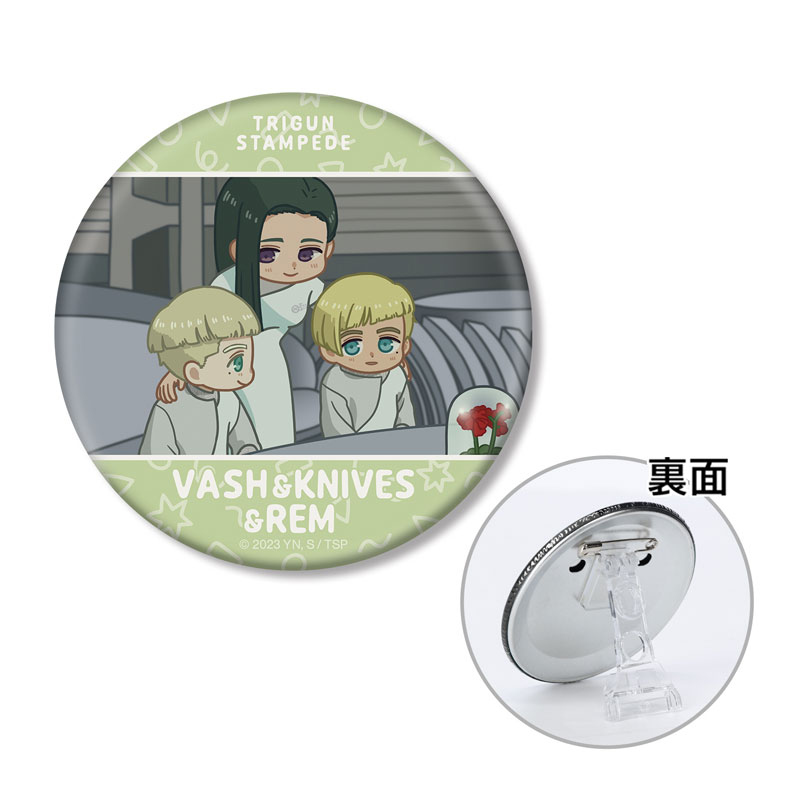 (PO) Trigun Stampede Vash & Knives & Rem Yuru Koma 3 Way Can Badge Image_2