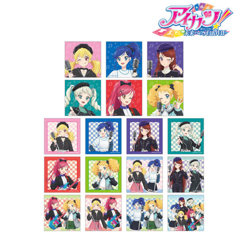 (PO) Aikatsu! 10th Story -Starway to the Future- Original Illustration Casual Rock Ver. Trading Square Bromide [BOX] Image_1